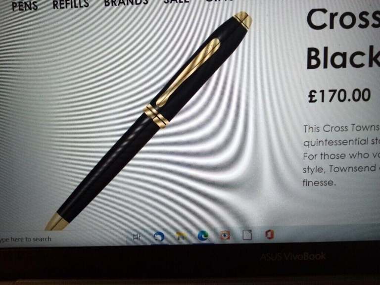 Cross townsend gold trim ball point. 