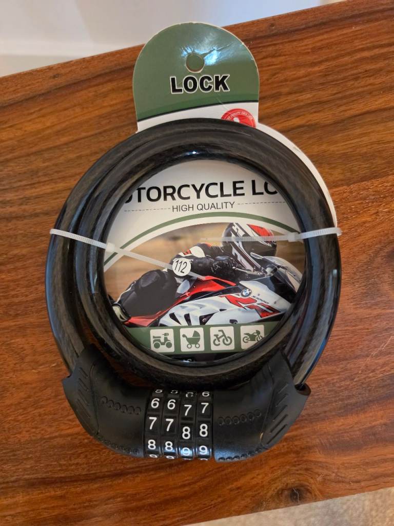 Coded cable lock for bicycle / motorcycle - 4 digits