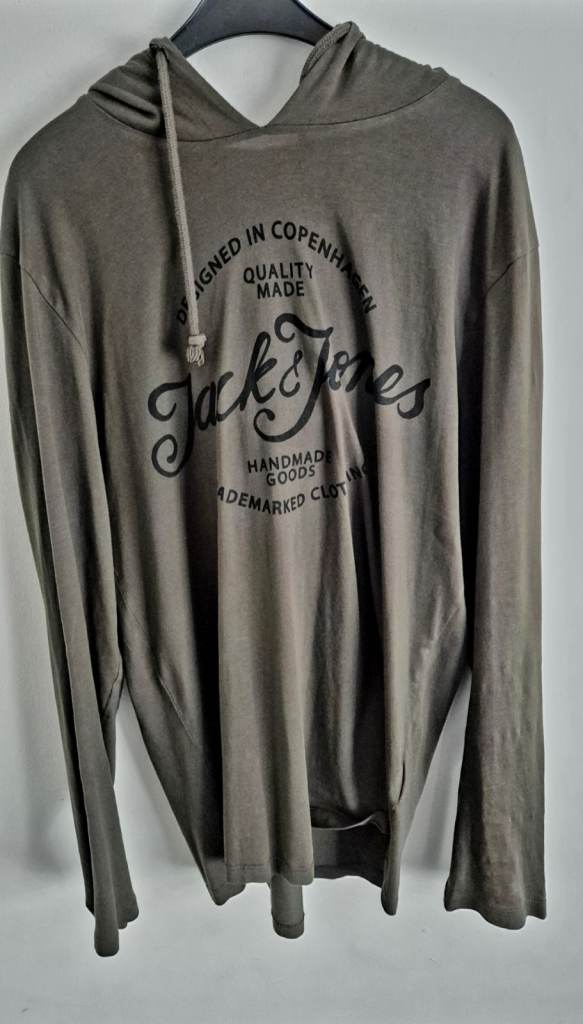 Jack & Jones Hoodie – Khaki Green, Great Condition