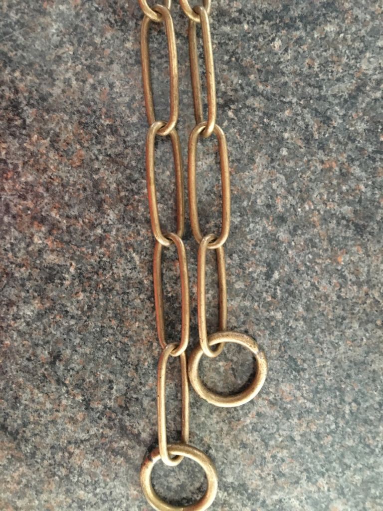 Brass Long Linked Stainless Steel Dog Chain Large