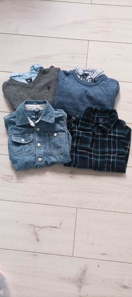 GAP long sleeve shirts and Next jumpers for 4-5 years