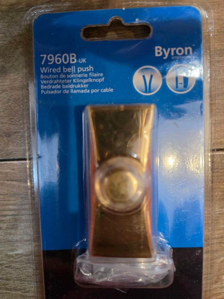 Wired Bell Push – New, Gold Finish