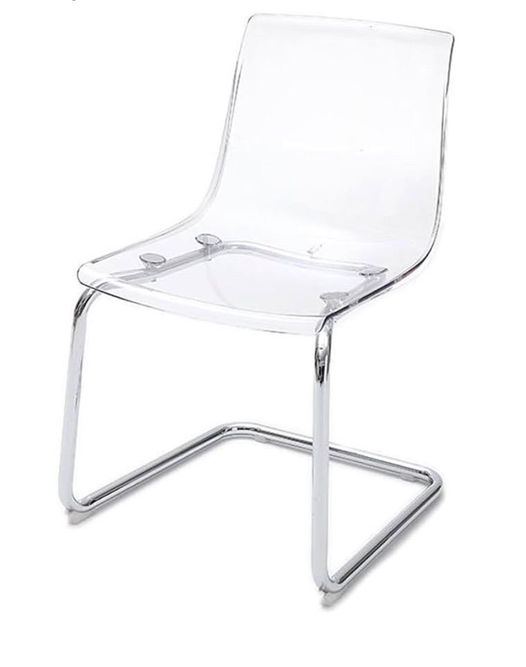 4x ikea clear chairs