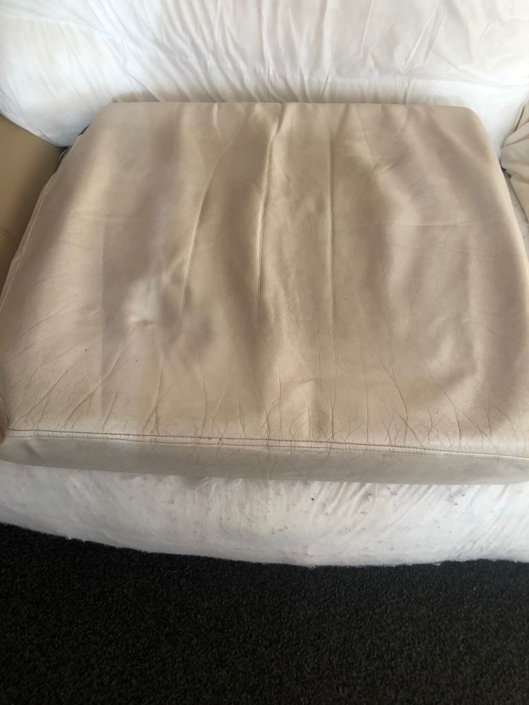 Sofa Cushion Cover –real leather Beige, Good Condition