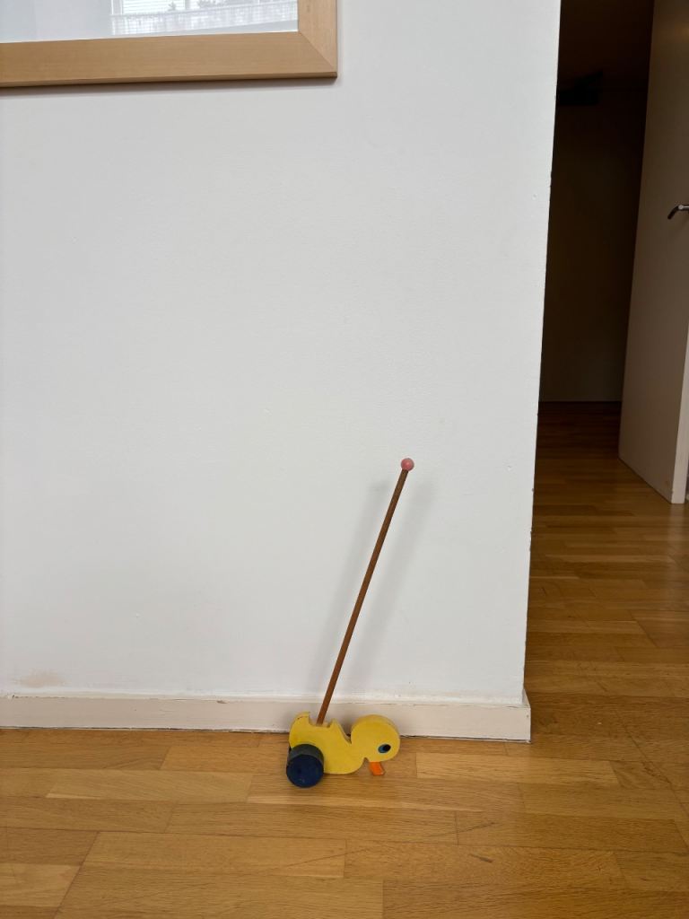 Duck push along toy retro 1970s