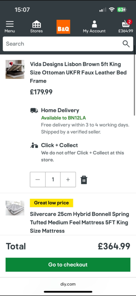 image for Bed Frame and Mattress