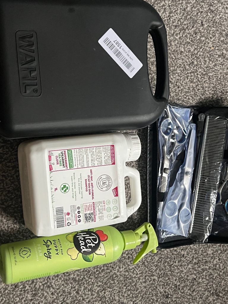 Dog grooming bundle shampoo clippers 