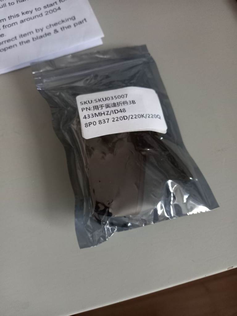 Replacement Remote Flip Key Fob for For Audi A3 