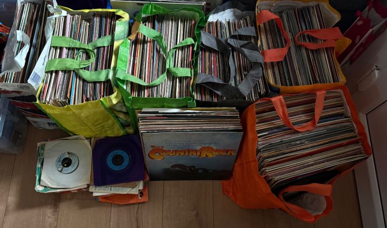 Vinyl record collection 