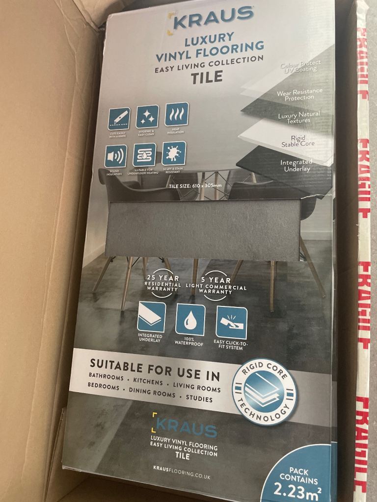 2-3 boxes of Kraus LVT Flooring