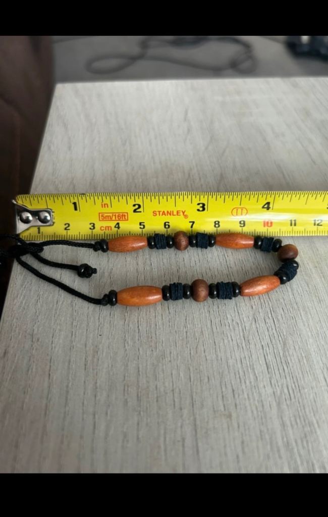 Handmade Wooden Bead Bracelet – Adjustable Cord | in Poole, Dorset ...