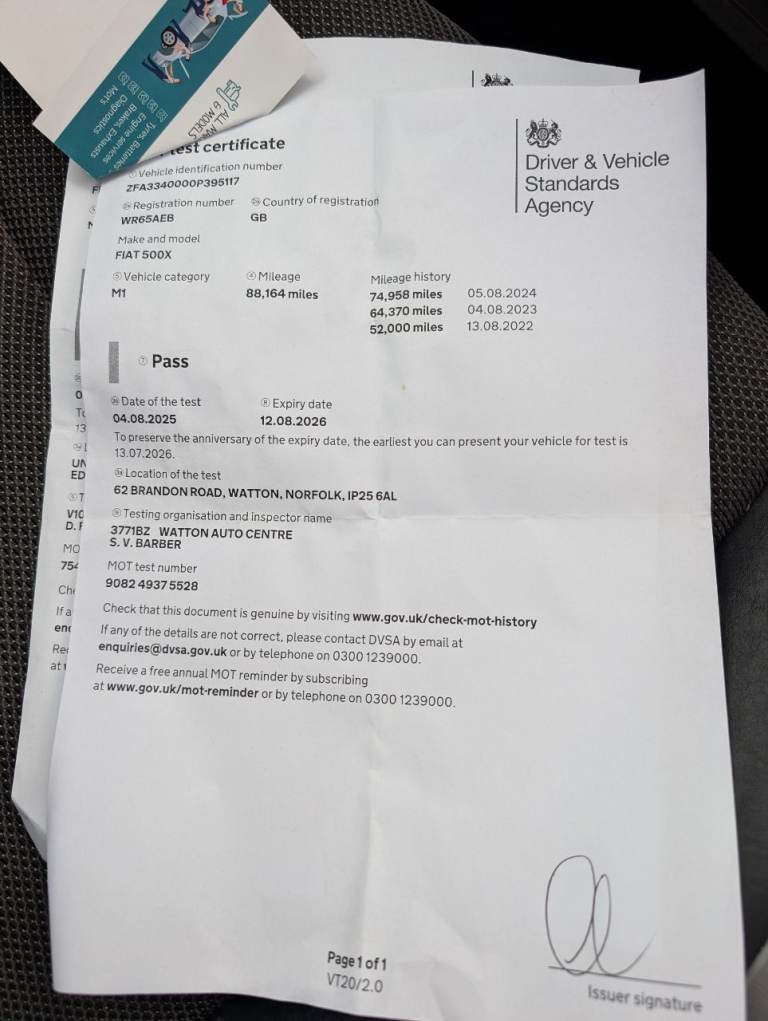 Fiat, 500X, Hatchback, 2015, Manual, 1598 (cc), 5 doors