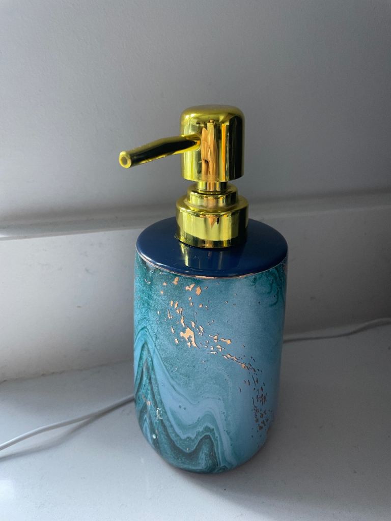 Agate teal soap dispenser 