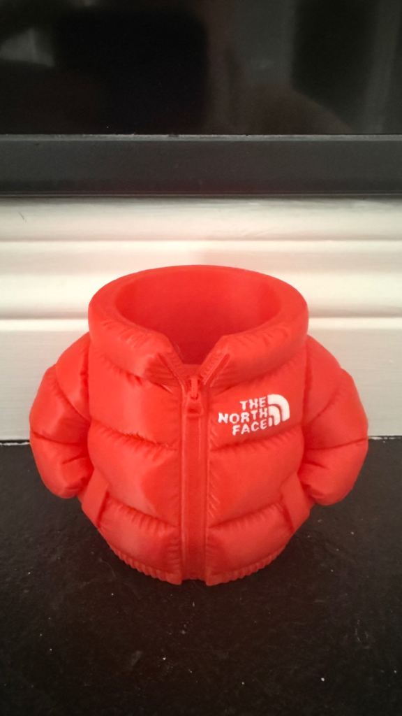 3d printed North face puffer coat style pen holder 