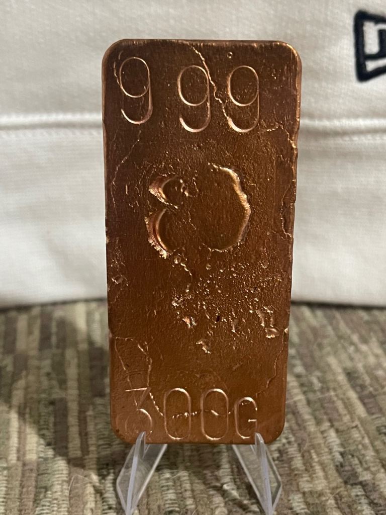 Copper Bar 999 300g – Good Condition