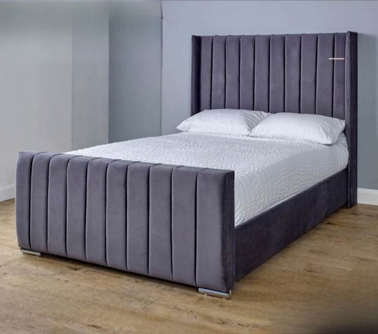 New double bed frame Grey 