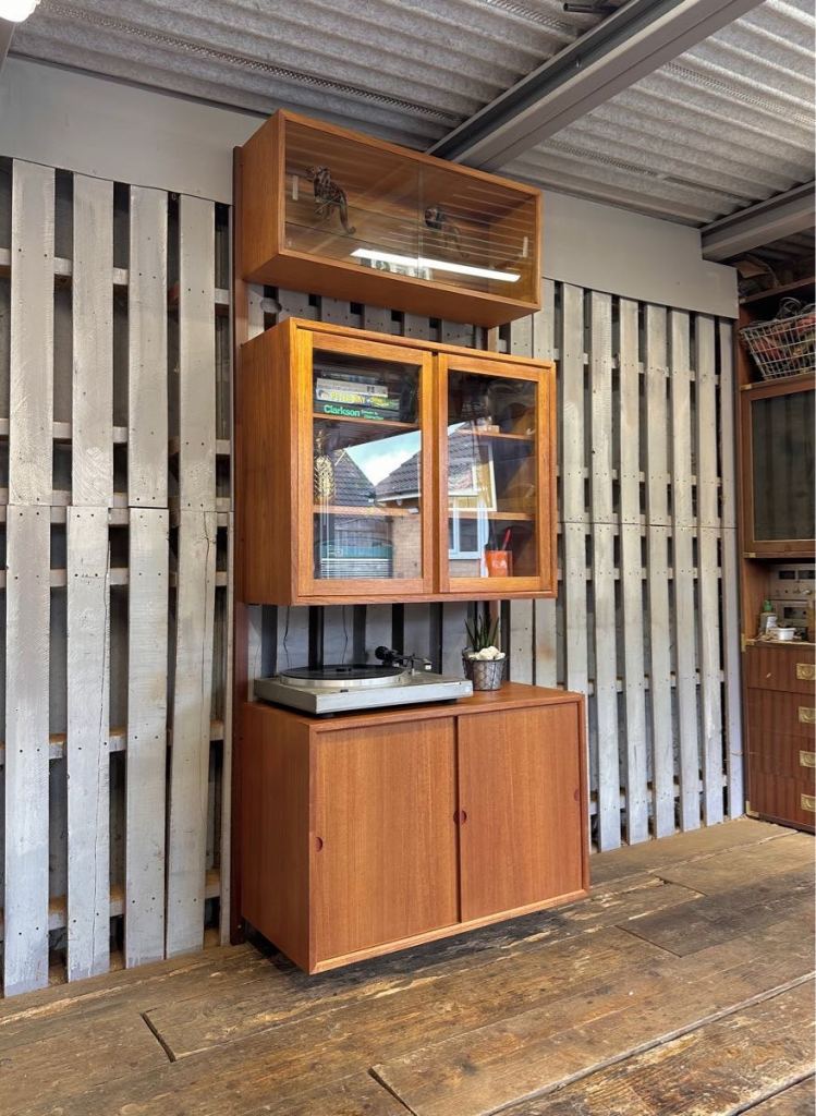 Danish cado teak shelving system vintage retro mid century 