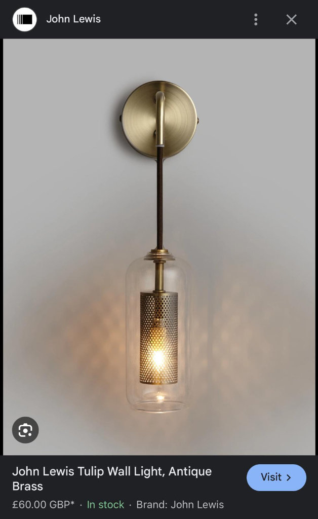 John Lewis Tulip wall light