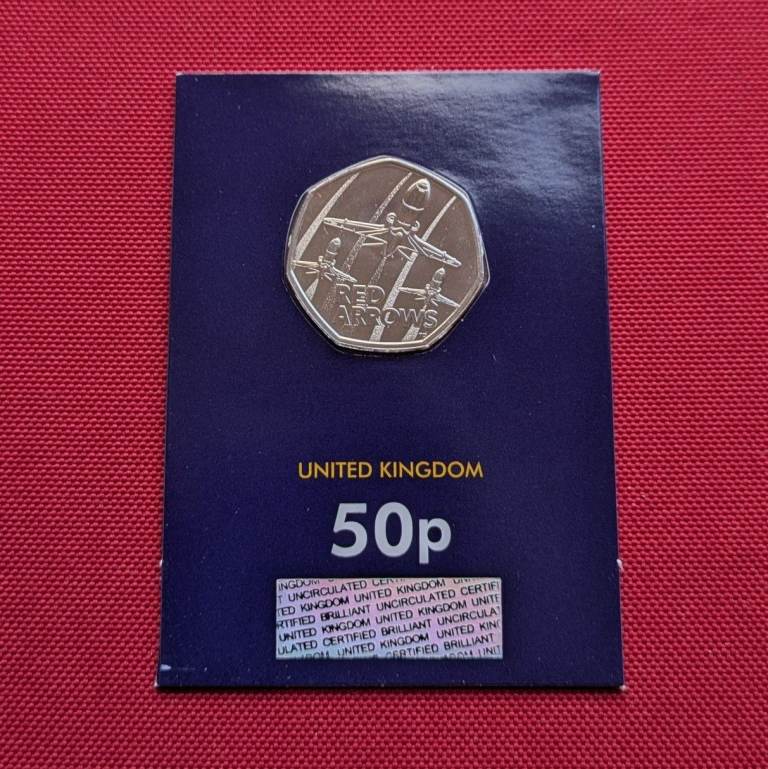 ♥NEW♥ 50p 2025 - Red Arrows UNCIRCULATED Fifty Pence coin