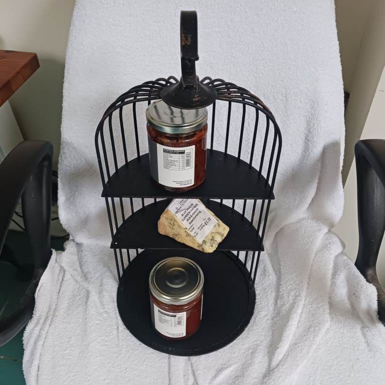 VINTAGE RETRO BIRD CAGE 3 TIER DISPLAY STANDS CAKES ORNAMENTS ETC COST £56EA £6 EACH SUTTON BHAM 