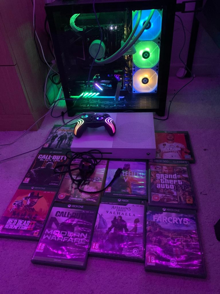 Xbox one s perfect condition 1TB comes with power cable and Xbox controller And games