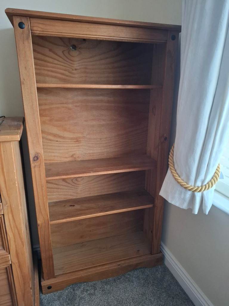 Solid Corona pine wood bookcase £35
