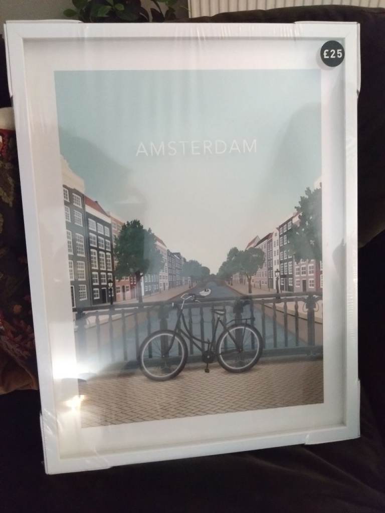 New Next Framed Print 'Amsterdam' – White Frame