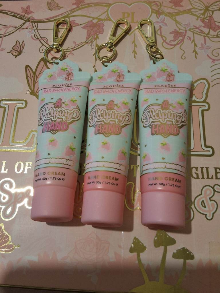 Plouise A Helpin Hand Cream X3, available in. ( Strawberry 🍓 Snowflake ❄️).