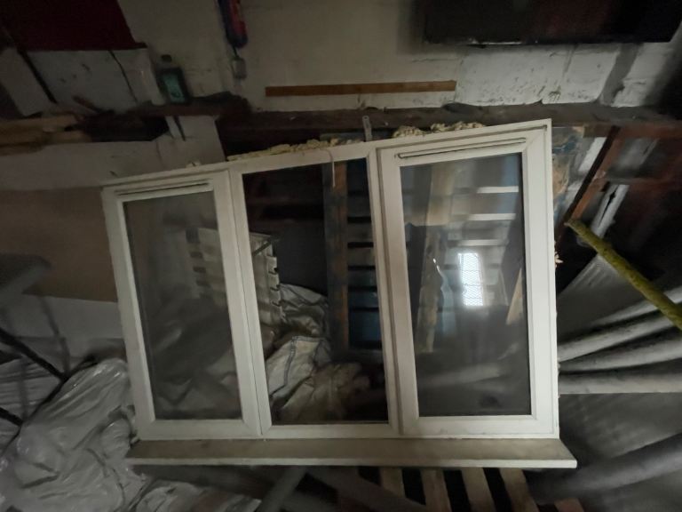 uPVC White Window with Frame & Sill