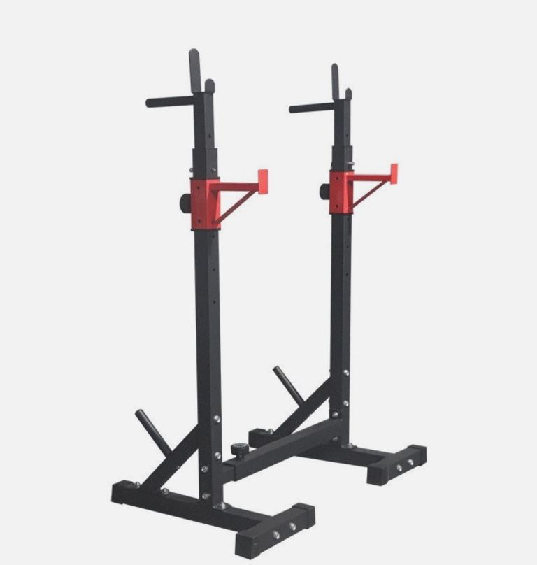 Squat Dip Rack Adjustable Weight Lifting Stand 260kg Load Power Cage Frame