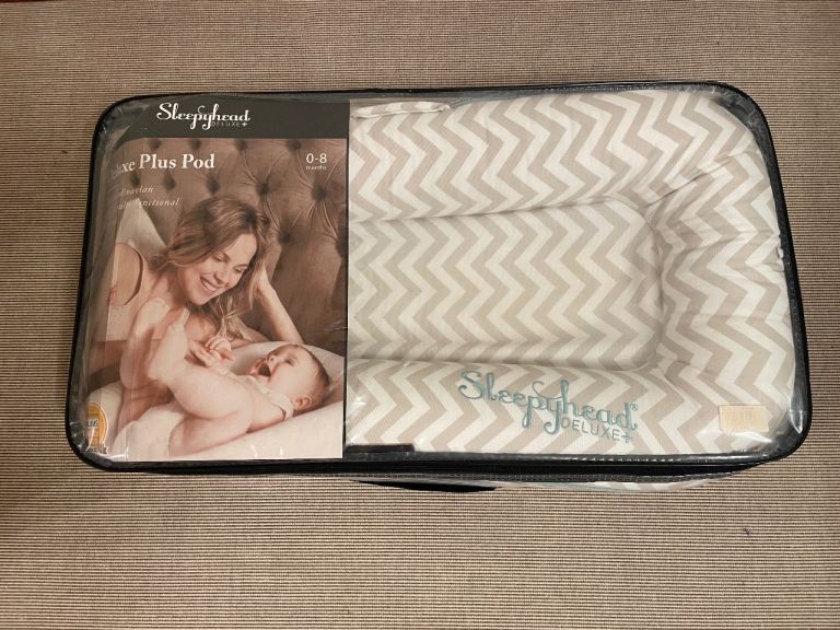 Newborn Baby Sleepyhead Dockatot Grey Zig Zag Nest Pod