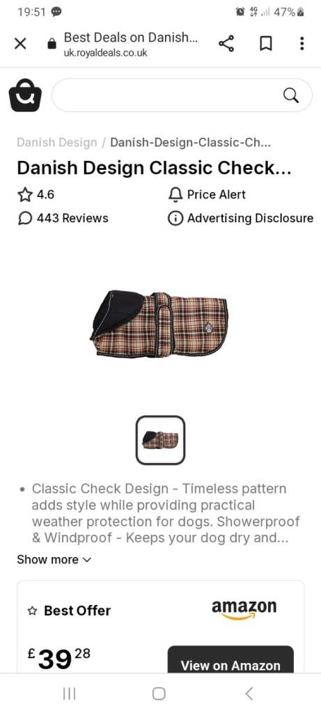 Tartan dog coat danish design Susan mortersen