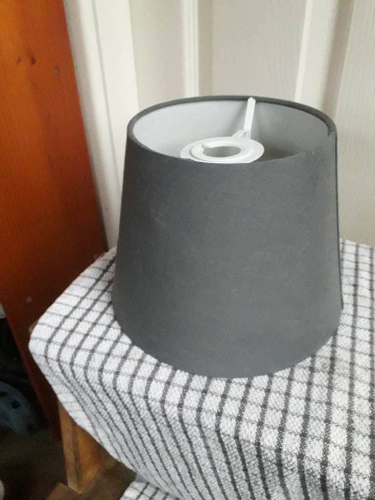 Grey tapered fabric lampshade 25 cm outer diameter