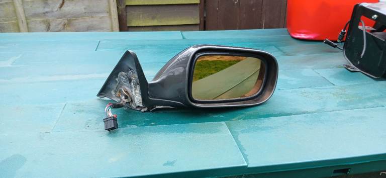 JAGUAR XK8 XKR X100 RIGHT SIDE O/S DRIVERS DOOR MIRROR IN SAPPHIRE BLUE  1996 - 2002