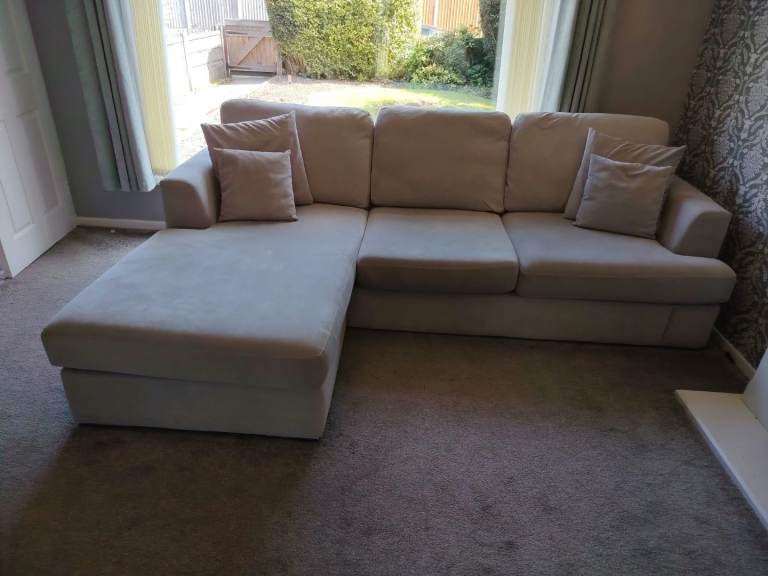 Grey 4 seater lounger, chair and foot rest 