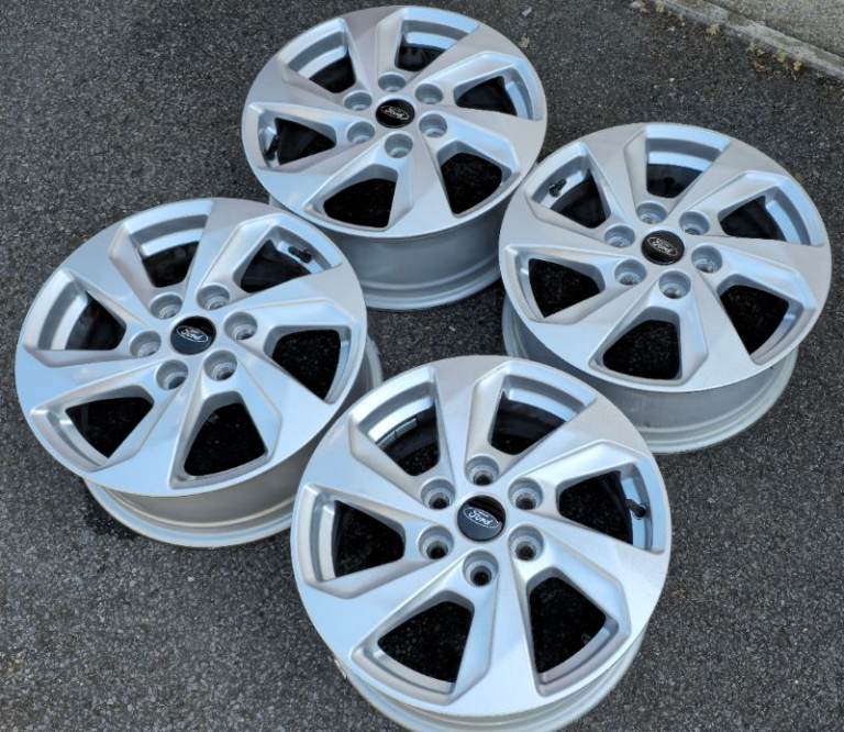 16" OEM NEW MODEL FORD TRANSIT CUSTOM 2024 SILVER 6 SPOKE RIMS 6x120 ET50 6.5