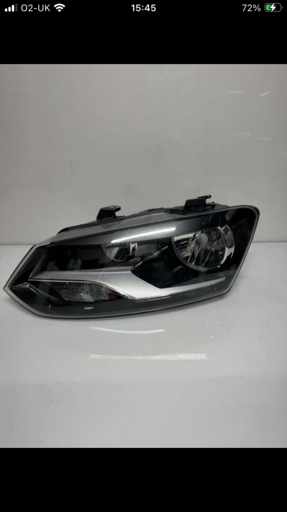 VW POLO MK5 PASSENGER SIDE HALOGEN HEADLIGHT 2009-2014 6R2941007F