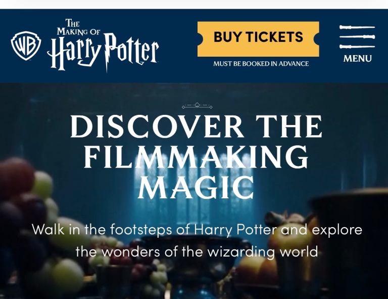 Harry Potter tickets and hotel for 4