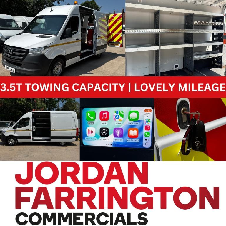 2022 71reg MERCEDES SPRINTER 316 2.1 RWD WORKSHOP VAN WITH 3.5 TON TOW CAPACITY