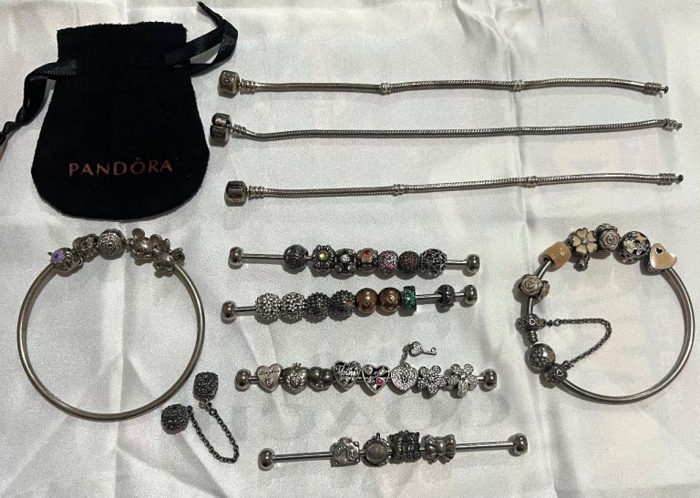 Pandora jewellery, charms, clips, bangles bracelets 