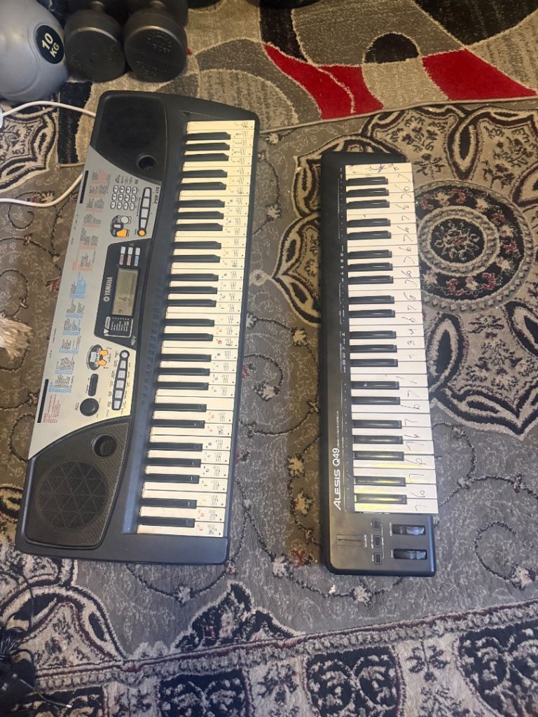 Yamaha PSR-175 and Alesis Q49 Keyboards – Good Condition
