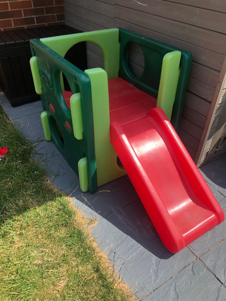 Kids Outdoor Slide and Climber Play Set