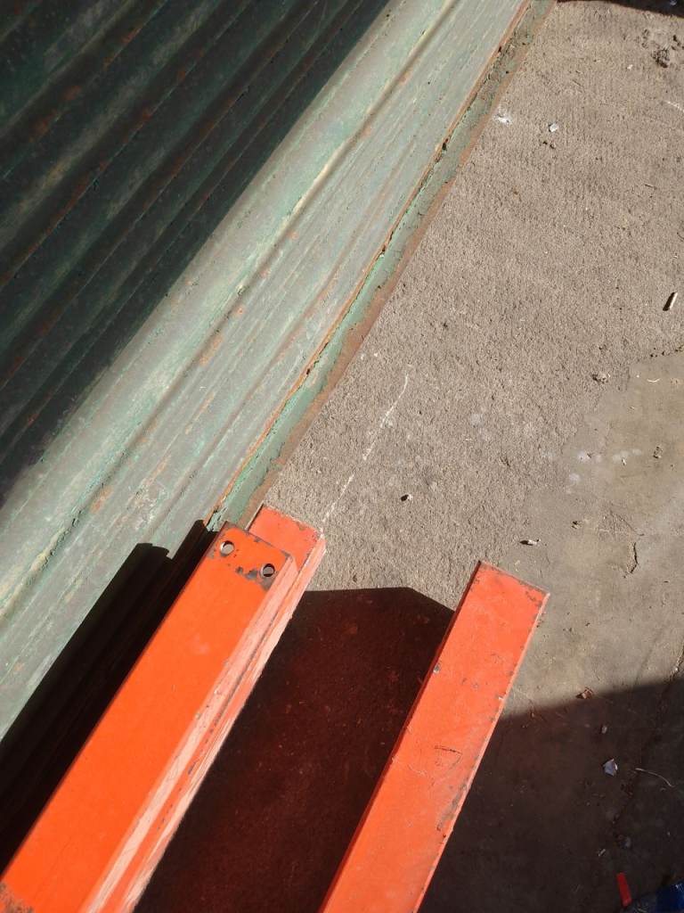 2 x Steel box section pillars , poles 3m long