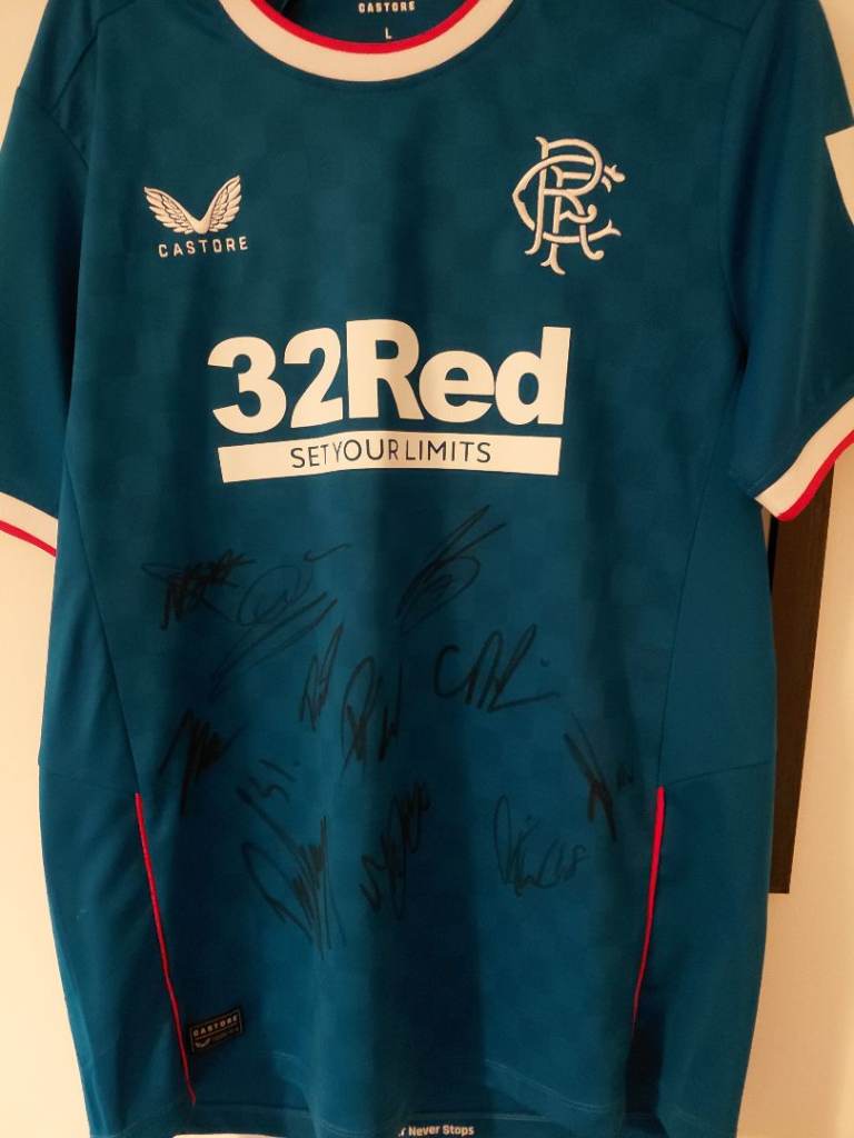 Castore Rangers Home Football Shirt Signed – As Good As New