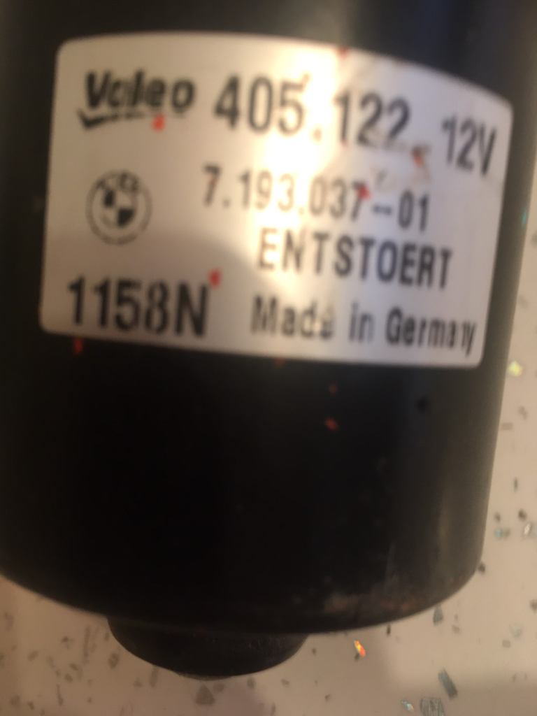 BMW series 1 wiper motor 