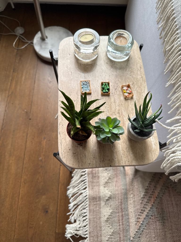 Zara Home Marble-Style Side Table & Accessories