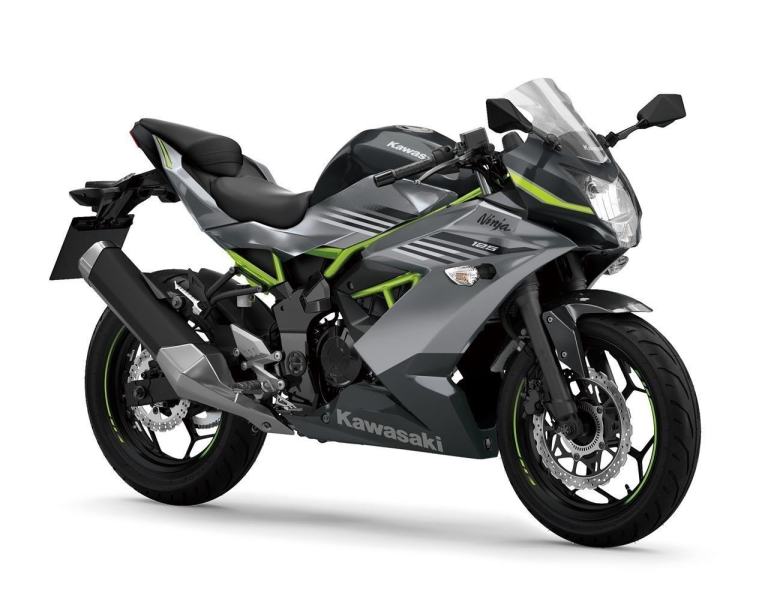 New 2026 Kawasaki Motorcycle Ninja 125 Green Grey FREE CBT Learner Legal