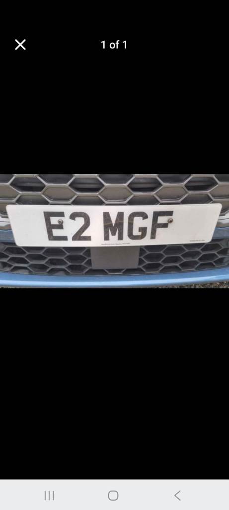 Cherished number plate 