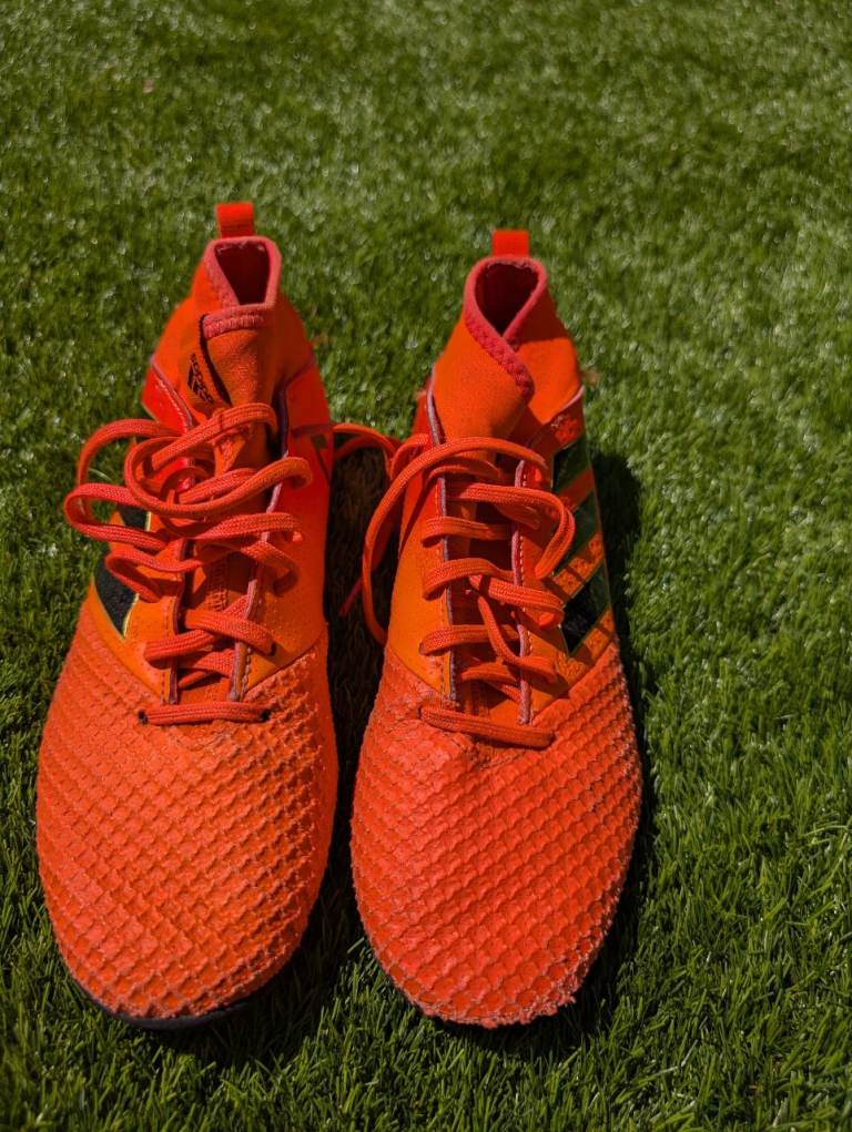 Adidas Orange Football Boots for Kids - UK size 5.5