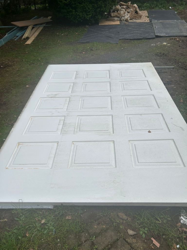 White garage door